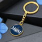 The Citadel, Mom, Spike, Navy, Circle Keychain 