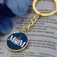 The Citadel, Mom, Spike, Navy, Circle Keychain 