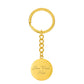The Citadel, Jumping Bulldog logo, Circle Keychain - Gold