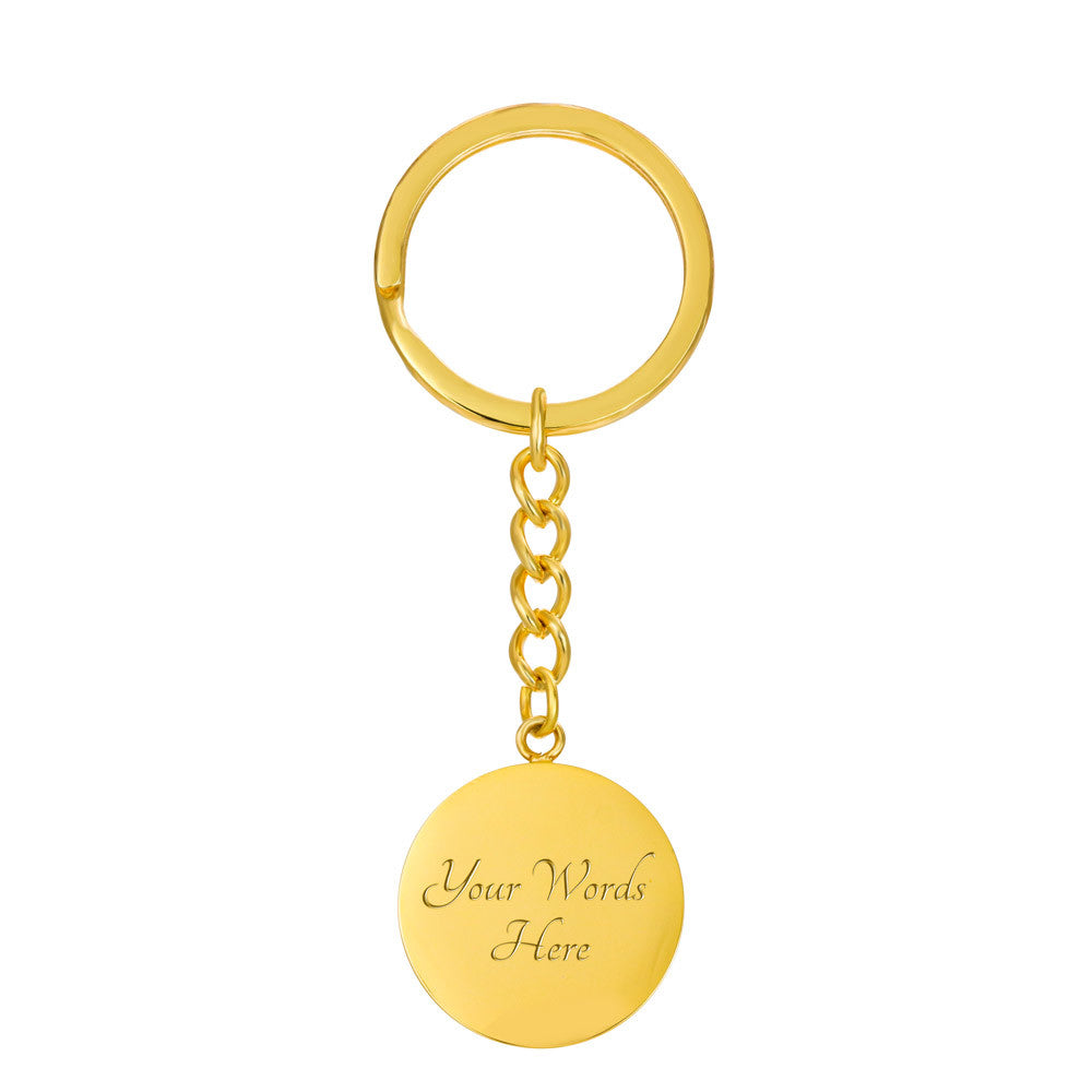 The Citadel, Mom, Spike, Navy, Circle Keychain 