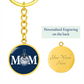 The Citadel, Mom, Spike, Navy, Circle Keychain 