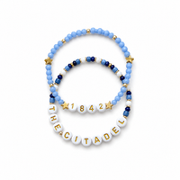 Load image into Gallery viewer, The Citadel, Handmade, Beaded Bracelet -  "1842," "The Citadel"- Fine Bracelet Set of 2
