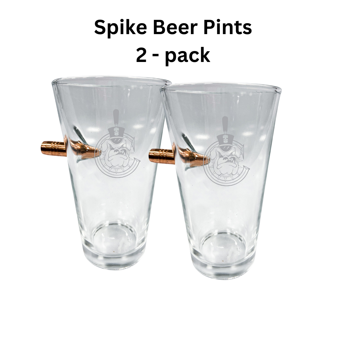 The Citadel, Spike logo, Benshot Pint Glass-16Oz- 2-Pack