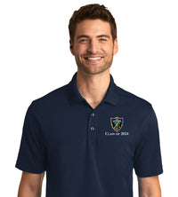 Load image into Gallery viewer, The Citadel,  Shield, Class of 2024, UV Micro-Mesh Polo Shirt- Navy
