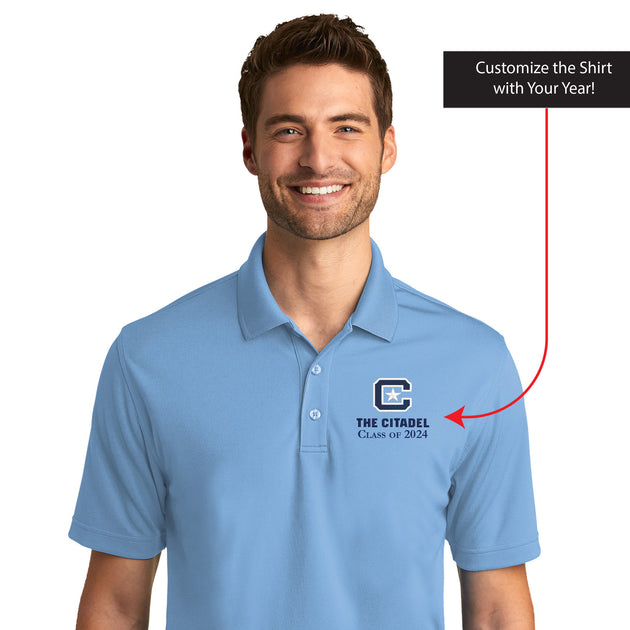 The Citadel, C Star, Customizable (Your Year), UV Micro-Mesh Polo Shir ...