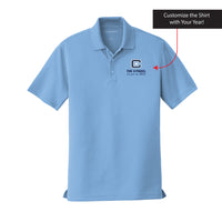 Load image into Gallery viewer, The Citadel, C Star, Customizable (Your Year), UV Micro-Mesh Polo Shirt - Carolina Blue
