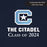 Load image into Gallery viewer, The Citadel, C Star, Customizable (Your Year), UV Micro-Mesh Polo Shirt - Navy

