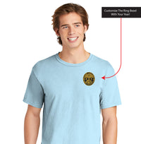 Load image into Gallery viewer, The Citadel, Customizable (Your Year) Ring Bezel Design, Comfort Colors ® Heavyweight Ring Spun T-Shirt- Chambray
