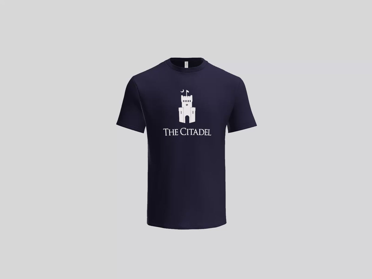 The Citadel, Barracks, Cotton T-Shirt - Navy