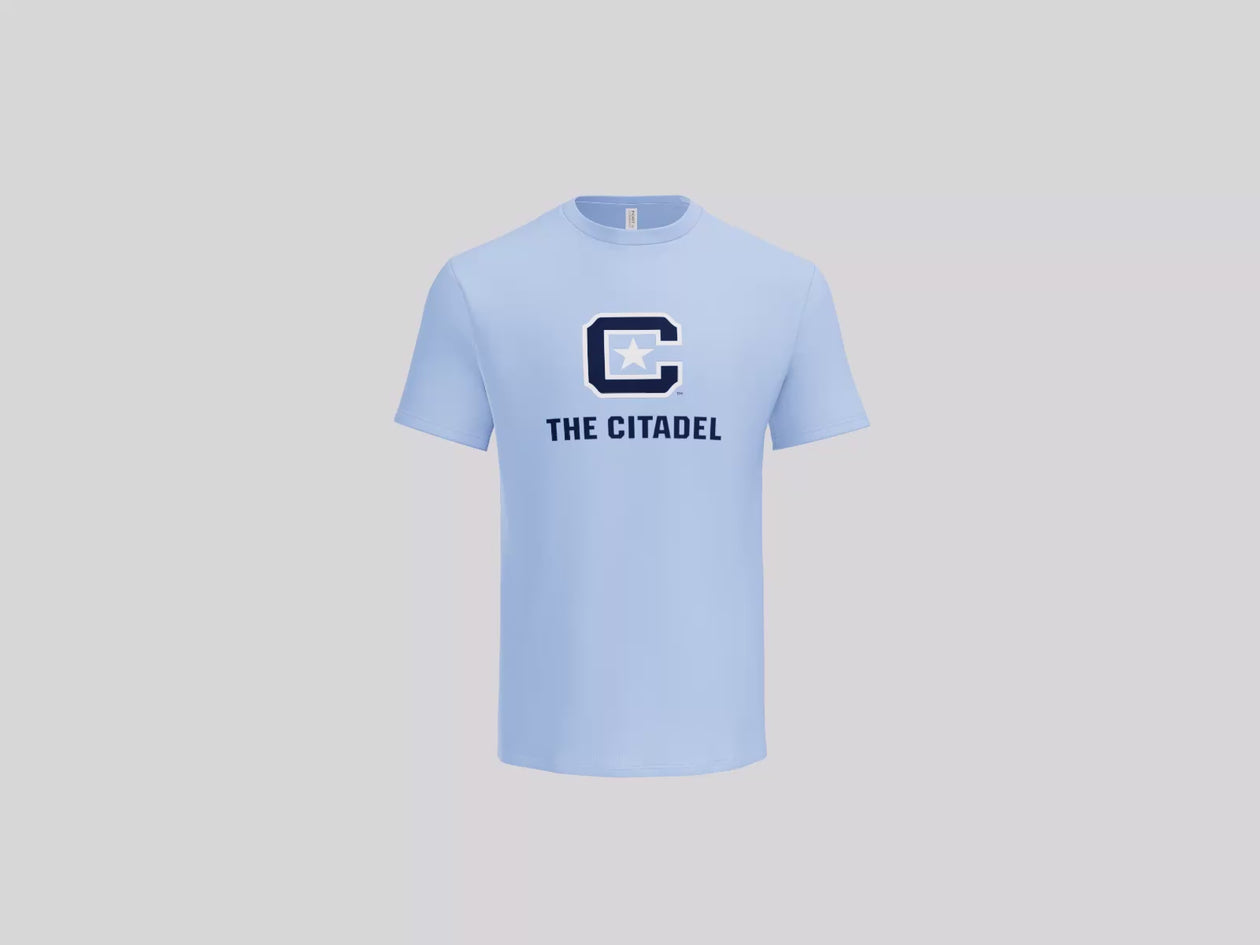 The Citadel, C Star, Cotton T-Shirt - Light Blue