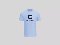 Load and play video in Gallery viewer, The Citadel, C Star, Cotton T-Shirt - Light Blue

