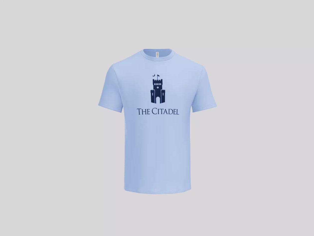The Citadel, Barracks, Cotton T-Shirt - Light Blue