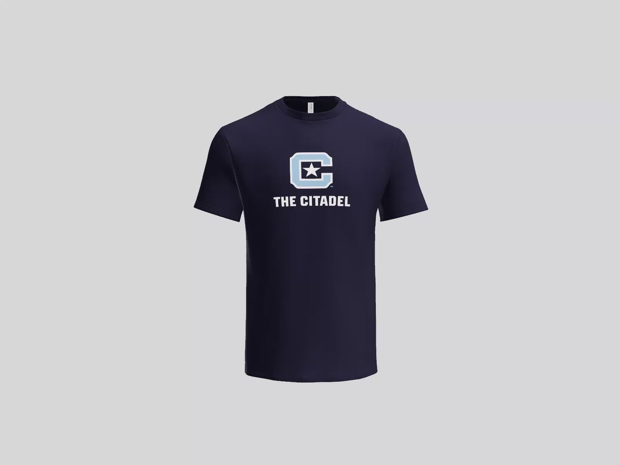 The Citadel, C Star, Cotton T-Shirt - Navy