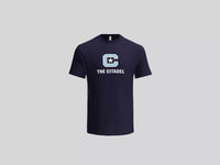 Load and play video in Gallery viewer, The Citadel, C Star, Cotton T-Shirt - Navy
