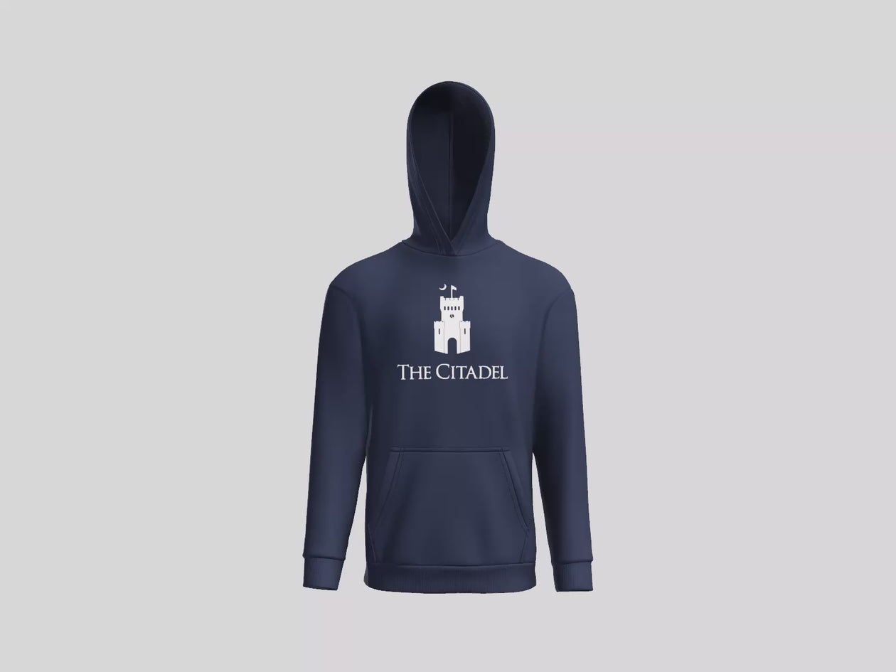 The Citadel, Barracks, Easy Fleece Pullover Hooded Sweatshirt - Navy