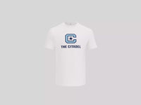Load and play video in Gallery viewer, The Citadel, C Star, Cotton T-Shirt - White
