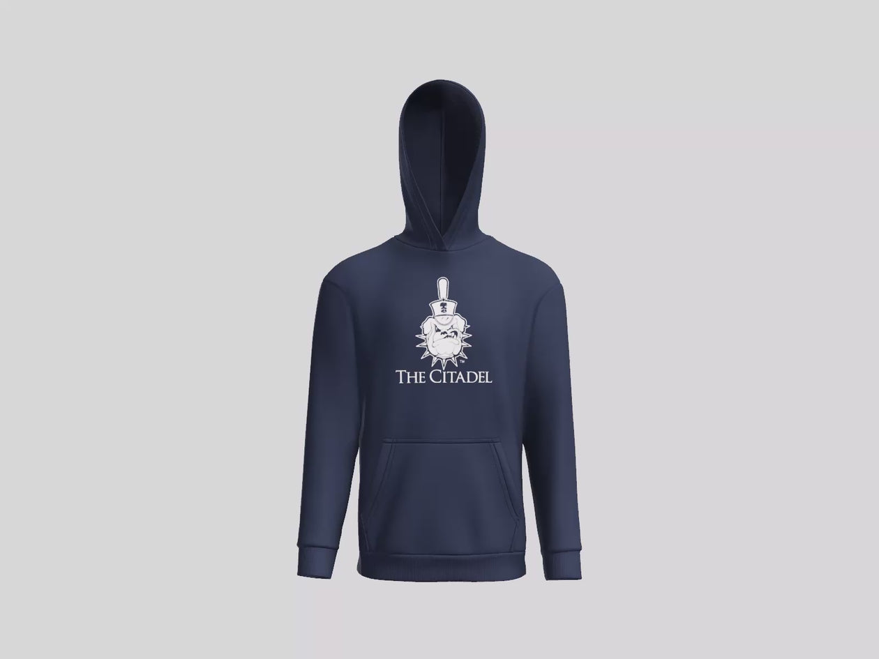 The Citadel, Spike, Easy Fleece Pullover Hooded Sweatshirt - Navy