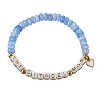 Load image into Gallery viewer, The Citadel, Customized, "MOM" Handmade Beaded, Demi Fine Bracelet
