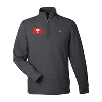 Load image into Gallery viewer, The Citadel, Big Red Flag, Vineyard Vines Men's Saltwater Quarter-Zip Pullover - Black
