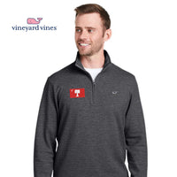 Load image into Gallery viewer, The Citadel, Big Red Flag, Vineyard Vines Men's Saltwater Quarter-Zip Pullover - Black
