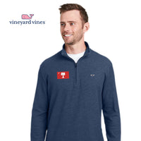 Load image into Gallery viewer, The Citadel, Big Red Flag, Vineyard Vines Men's Saltwater Quarter-Zip Pullover - Deep Bay
