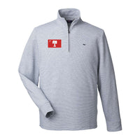 Load image into Gallery viewer, The Citadel, Big Red Flag, Vineyard Vines Men's Saltwater Quarter-Zip Pullover - Granite
