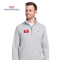 Load image into Gallery viewer, The Citadel, Big Red Flag, Vineyard Vines Men's Saltwater Quarter-Zip Pullover - Granite
