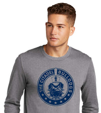 Load image into Gallery viewer, Stars and Spike Cotton Long Sleeve Tee- Heather Gray
