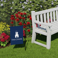 Load image into Gallery viewer, The Citadel, Navy Blue Double Sided Yard Flag
