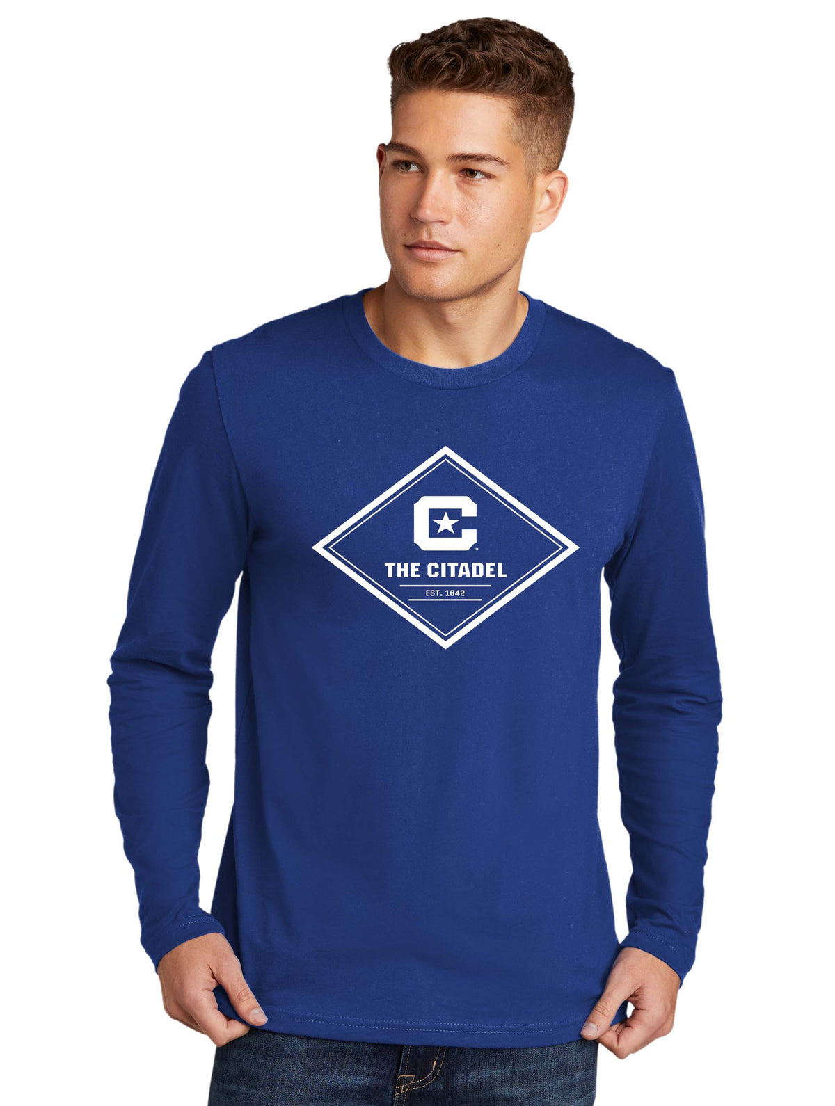 The Citadel EST. 1842 Cotton Long Sleeve Tee-Royal