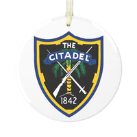 Load image into Gallery viewer, The Citadel, Classic Crest Logo Glass Ornament
