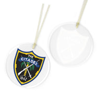 Load image into Gallery viewer, The Citadel, Classic Crest Logo Glass Ornament
