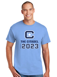 Load image into Gallery viewer, The Citadel Class Of 2023 DryBlend T-Shirt- Carolina Blue
