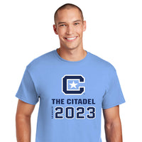 Load image into Gallery viewer, The Citadel Class Of 2023 DryBlend T-Shirt- Carolina Blue
