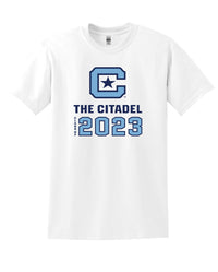 Load image into Gallery viewer, The Citadel Class Of 2023 DryBlend T-Shirt- White
