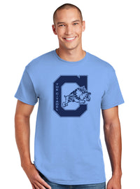 Load image into Gallery viewer, Jumping Bulldog DryBlend T-Shirt- Ash-Carolina Blue
