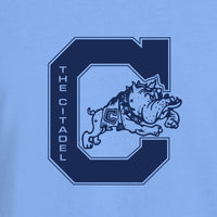 Load image into Gallery viewer, Jumping Bulldog DryBlend T-Shirt- Ash-Carolina Blue
