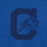 Load image into Gallery viewer, Jumping Bulldog DryBlend T-Shirt- Ash-Royal
