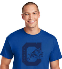 Load image into Gallery viewer, Jumping Bulldog DryBlend T-Shirt- Navy
