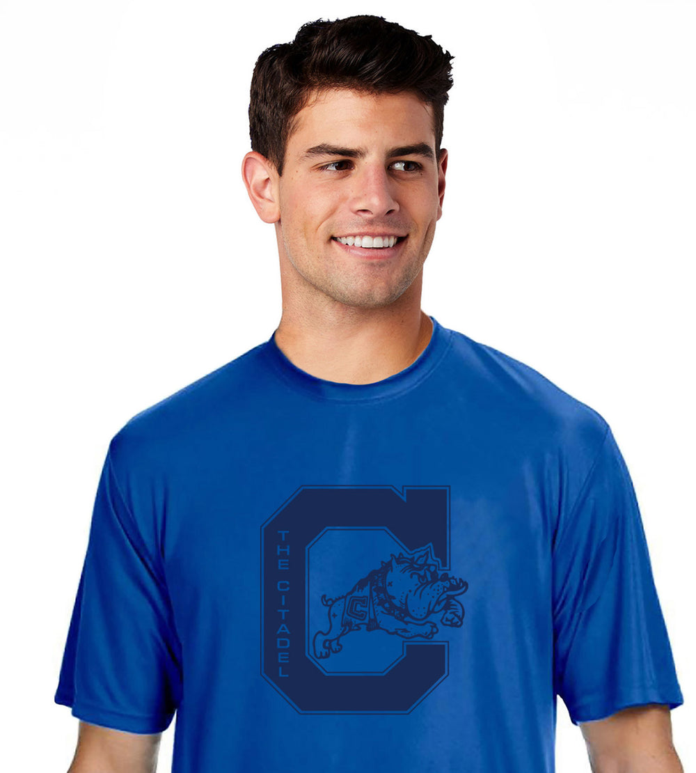 Jumping Bulldog Performance Tee-Royal