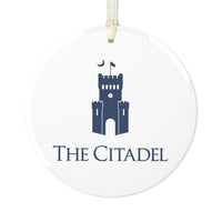 Load image into Gallery viewer, The Citadel, PT Barracks Glass Ornament
