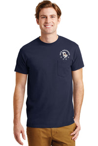 Load image into Gallery viewer, Gen. Groshon  DryBlend® Pocket T-Shirt-Navy
