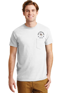 Load image into Gallery viewer, Gen. Groshon  DryBlend® Pocket T-Shirt-White
