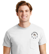 Load image into Gallery viewer, Gen. Groshon  DryBlend® Pocket T-Shirt-White
