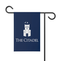 Load image into Gallery viewer, The Citadel, Navy Blue Double Sided Yard Flag
