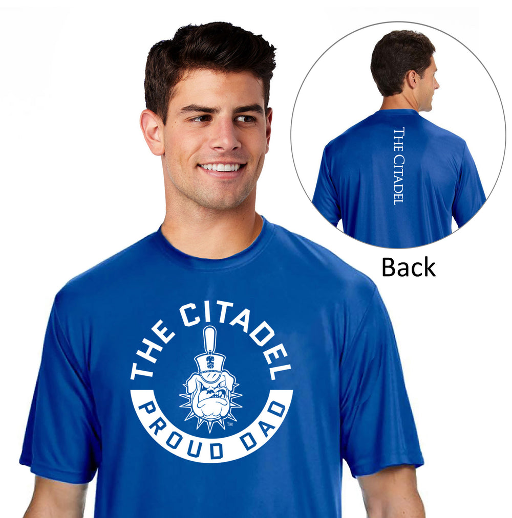 The Citadel Spike Proud Dad Performance Tee-Royal