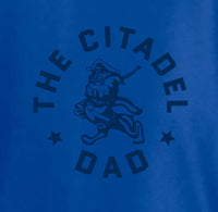 Load image into Gallery viewer, Marching Bulldog and Stars Dad Performance Tee-Royal
