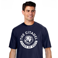 Load image into Gallery viewer, Class Of 2023 The Citadel Bulldog Cooling Performance Tee- Navy
