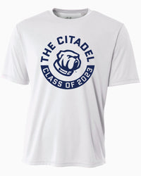 Load image into Gallery viewer, Class Of 2023 The Citadel Bulldog Cooling Performance Tee- White
