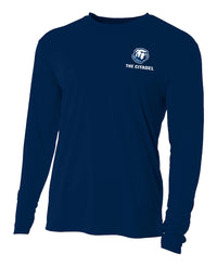 Load image into Gallery viewer, The Citadel Bulldog A4 Cooling Performance Long Sleeve Tee
